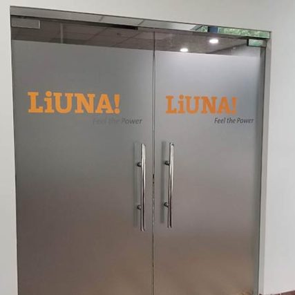 Frosted Vinyl Graphics install by Screamin' Signs & Graphics